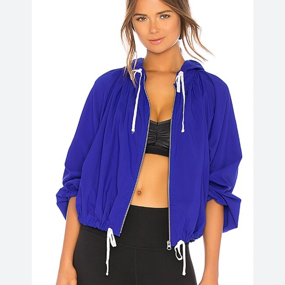 Free People Movement Breeze Pleated hooded jacket